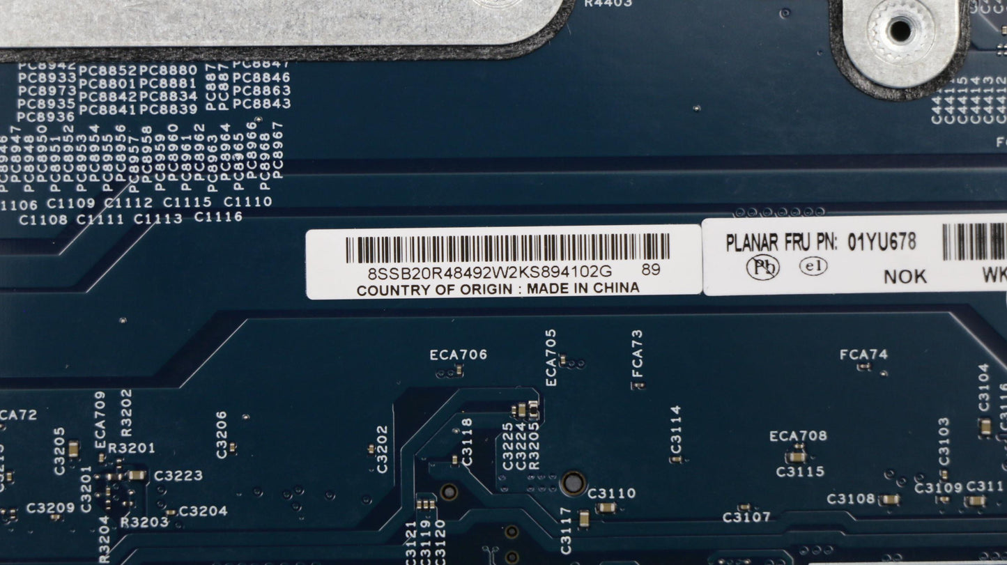 Lenovo 01YU678 Mb Nok I7-8750H N18P-Q1 N-Vp L