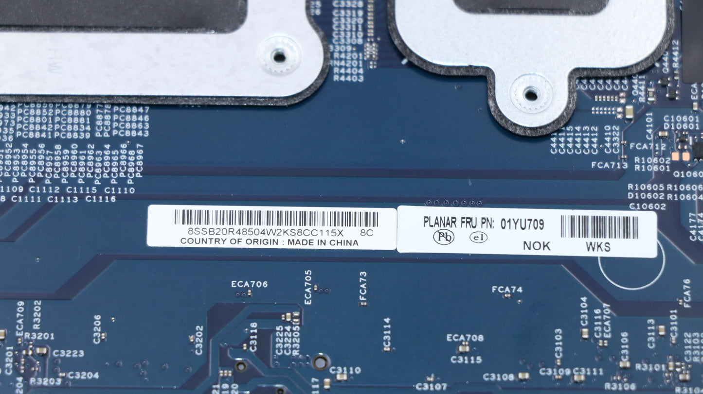 Lenovo 01YU709 Mb Nok I7-8750H N17P-G1 Tpm N-