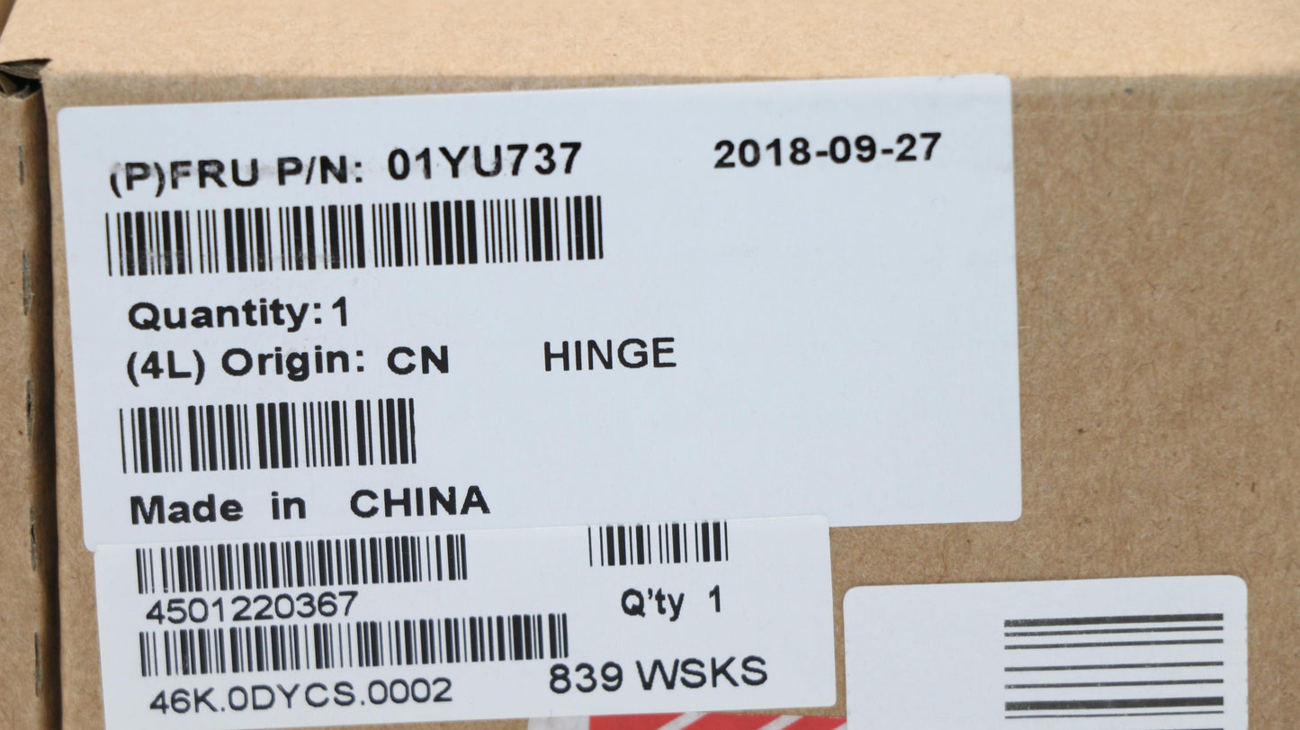 Lenovo Assembly Hinge Nt Ws Lpm-1 - 01YU737
