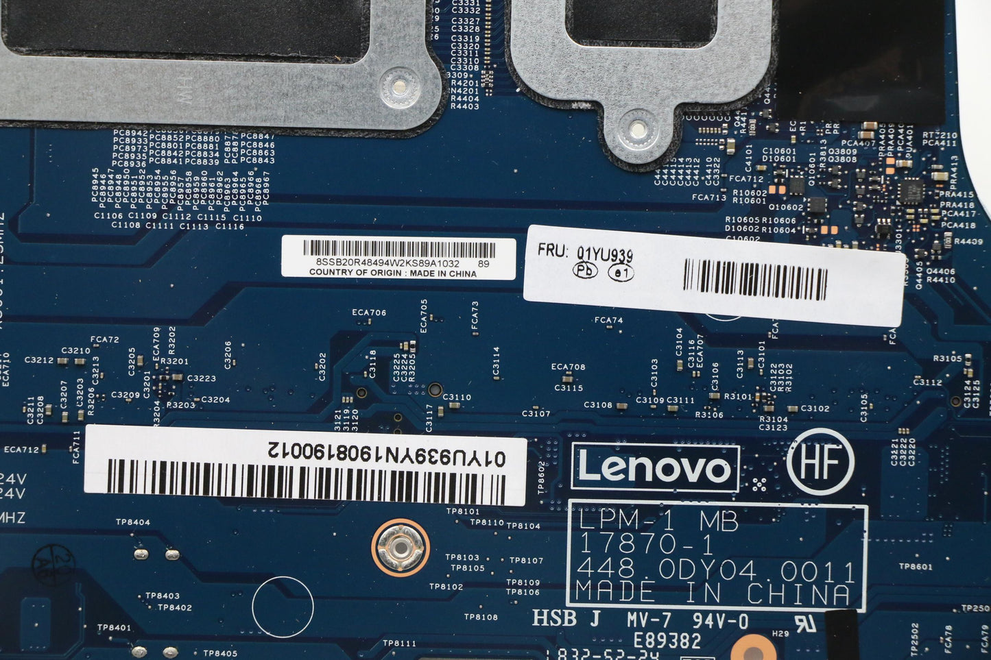 Lenovo Nok,I7-8850H,N18P-Q1,Amt,Tpm,V - 01YU939