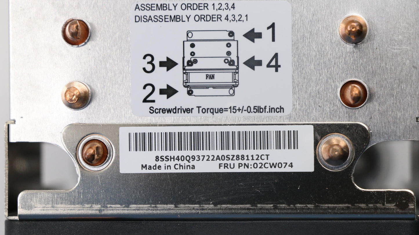 Lenovo (02CW074) 205W Thermal Module