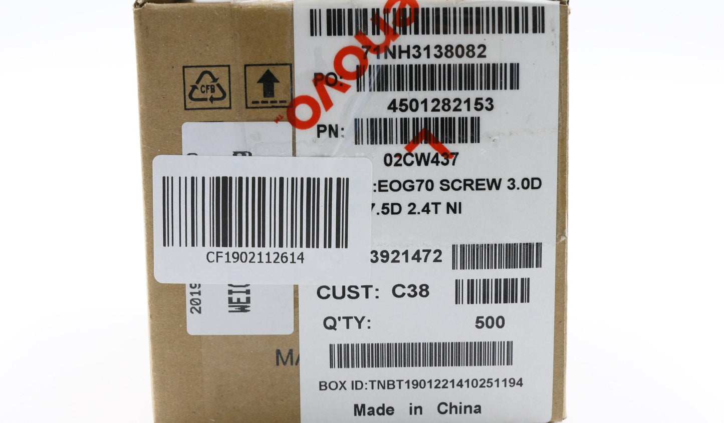 Lenovo Screw 3.0D 3.0L P 7.5D 2.4T Ni - 02CW437