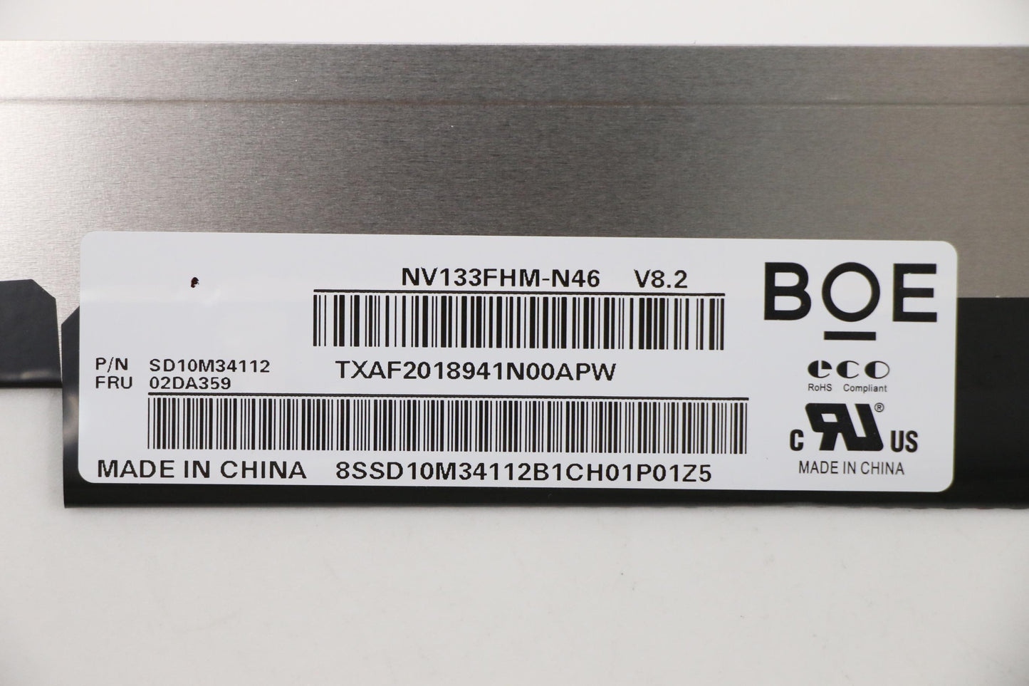 Lenovo Display Boe 13.3 Fhd Ag Ips Pa - 02DA359