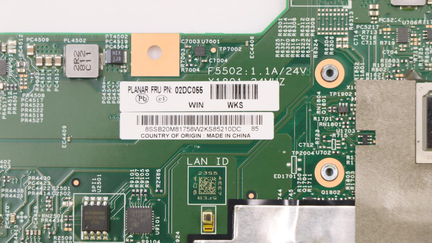 Lenovo 02DC055 Mb I5 7Y54 8G Lpddr3 Yg Nvp Wi