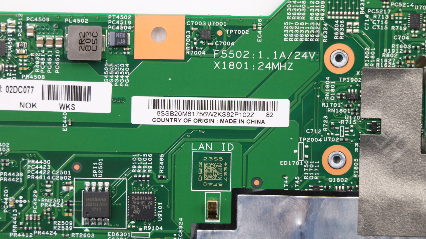 Lenovo 02DC077 Mb M3 7Y30 4G Lpddr3 Yg Nvp No