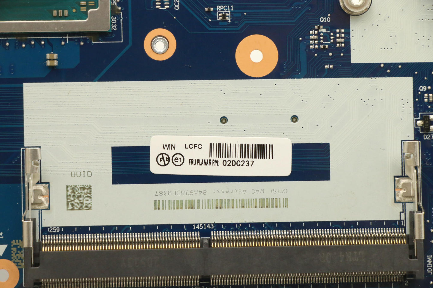 Lenovo System Board Planar Motherboar - 02DC237