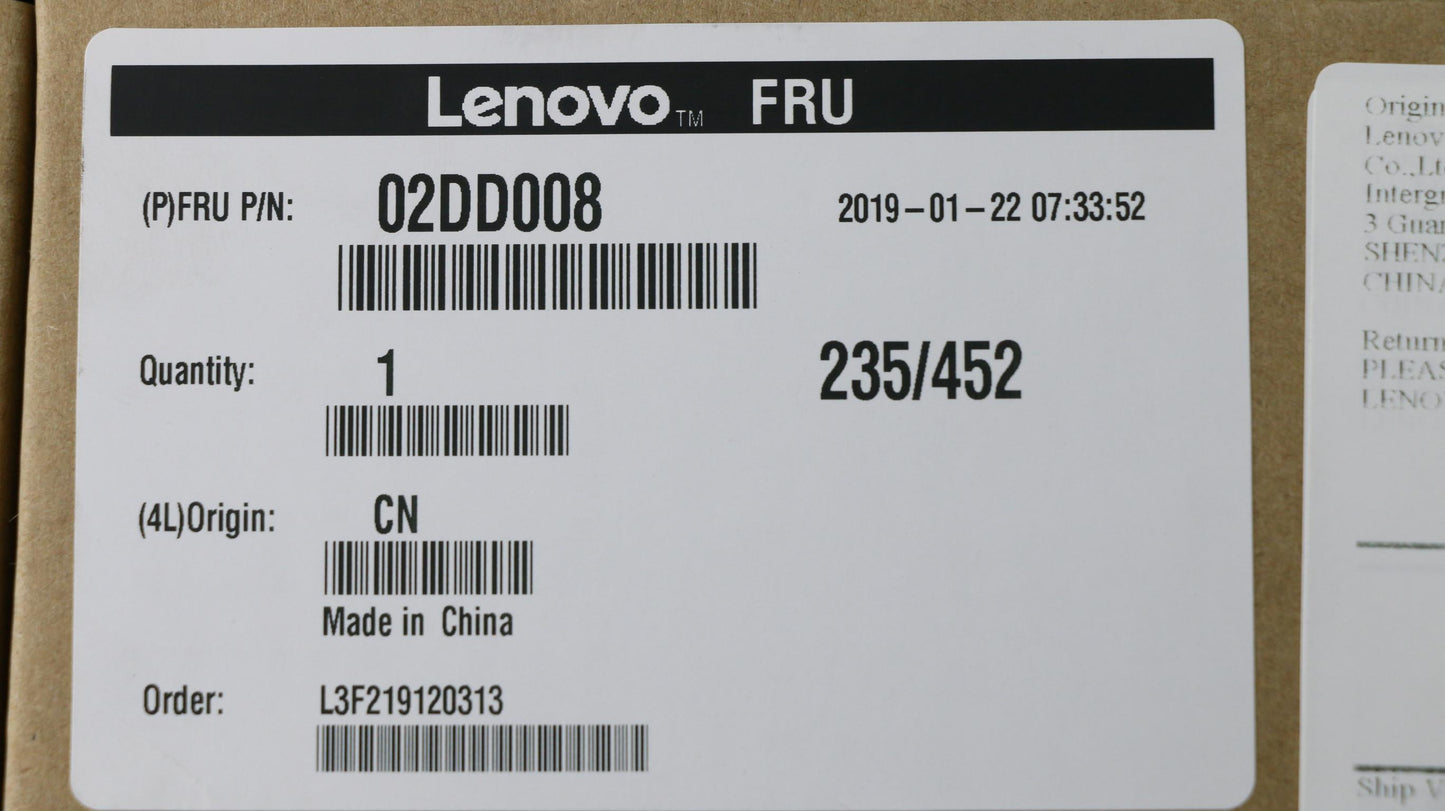 Lenovo (02DD008) DISPLAY, 15.6", FHD, Anti-Glare, IPS, 250nit