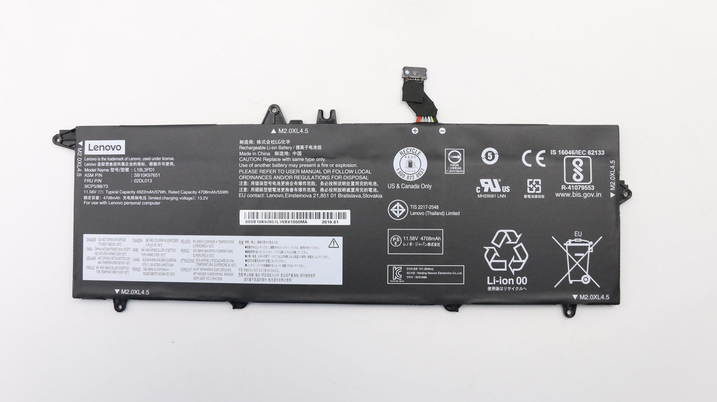 Lenovo Ft491 Batt Internal 3C 57Wh Li - 02DL013