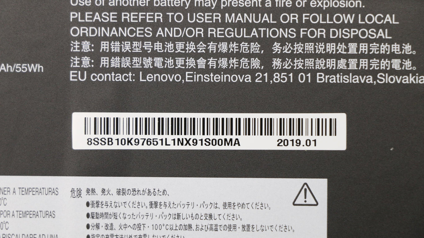 Lenovo Ft491 Batt Internal 3C 57Wh Li - 02DL013