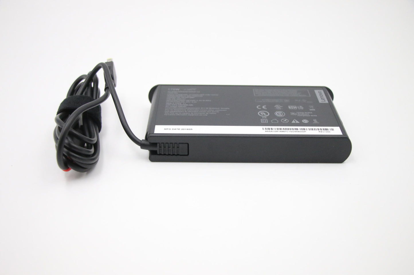 Lenovo (02DL141) AC Adapter, Rectangle, 170W, 2-Pin, Black