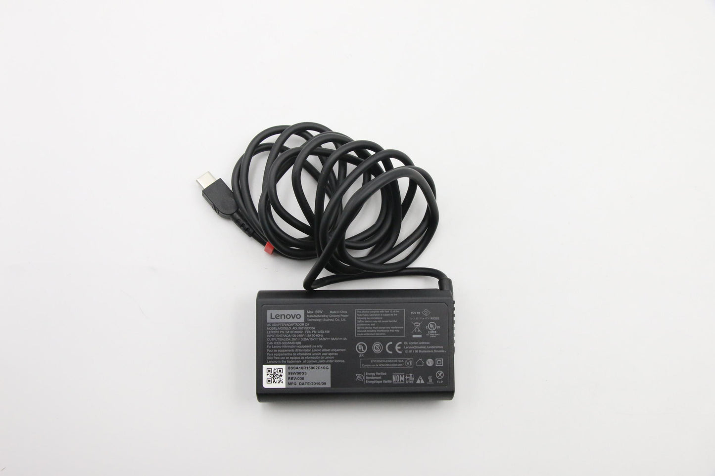 Lenovo (02DL156) - AC_ADAPTER, Type-C, 65W, 2P, Black