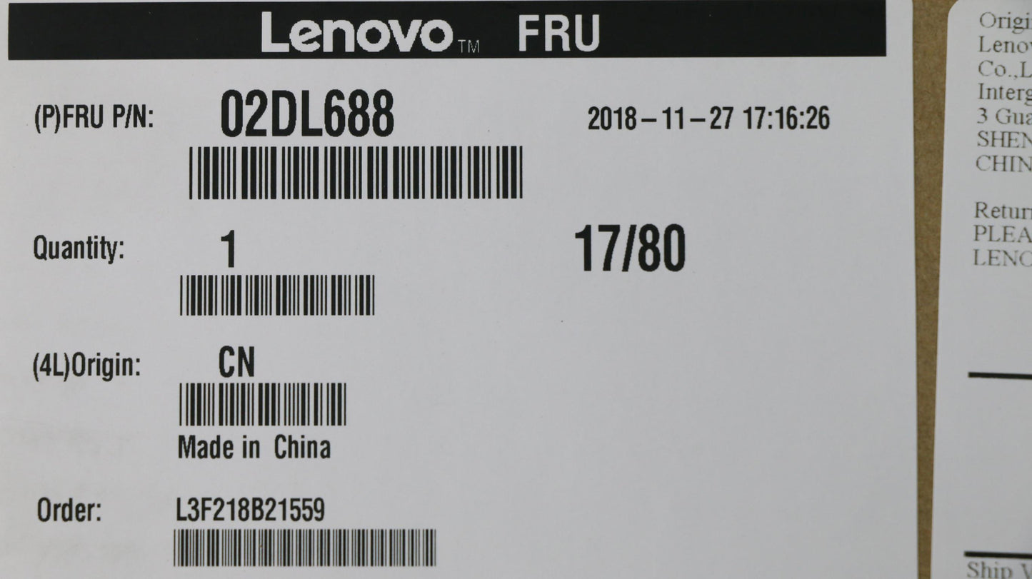 Lenovo (02DL688) DISPLAY Jinn BOE 15.6" FHD IPS AG, 250nit