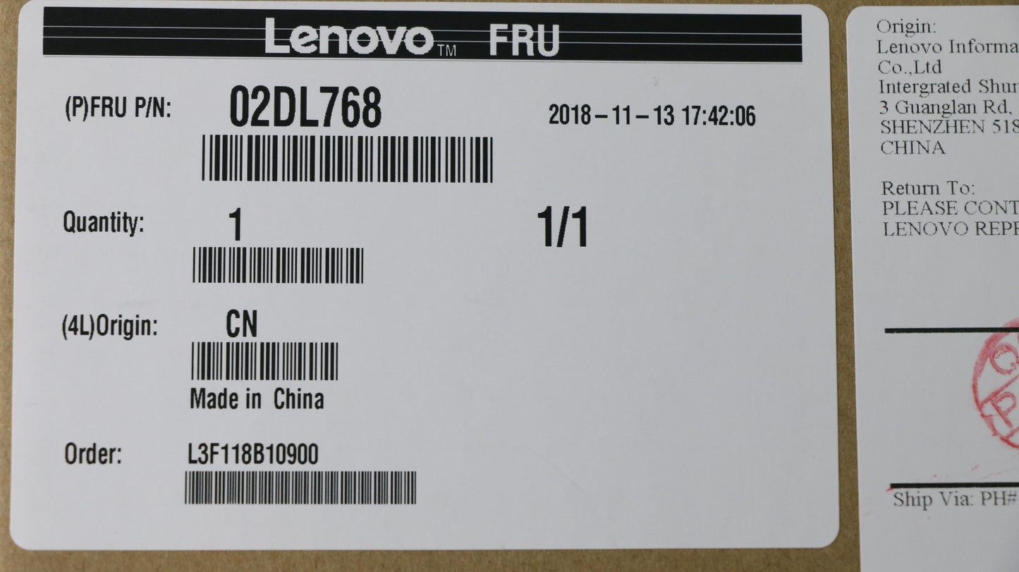 Lenovo 02DL768 Display 12.5 3.0Tfhdipsag Once