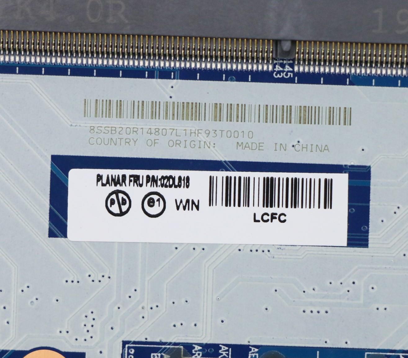 Lenovo Fr590 Mb I5-8265U P1-50V2G Win - 02DL818