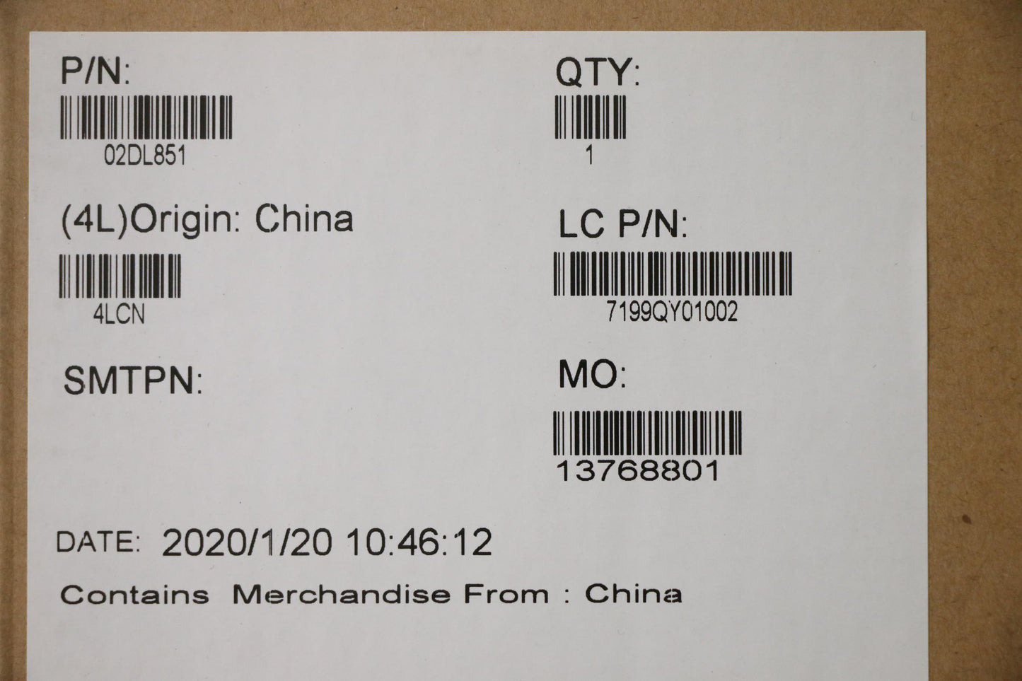 Lenovo A Cover Sub Assy Sl - 02DL851
