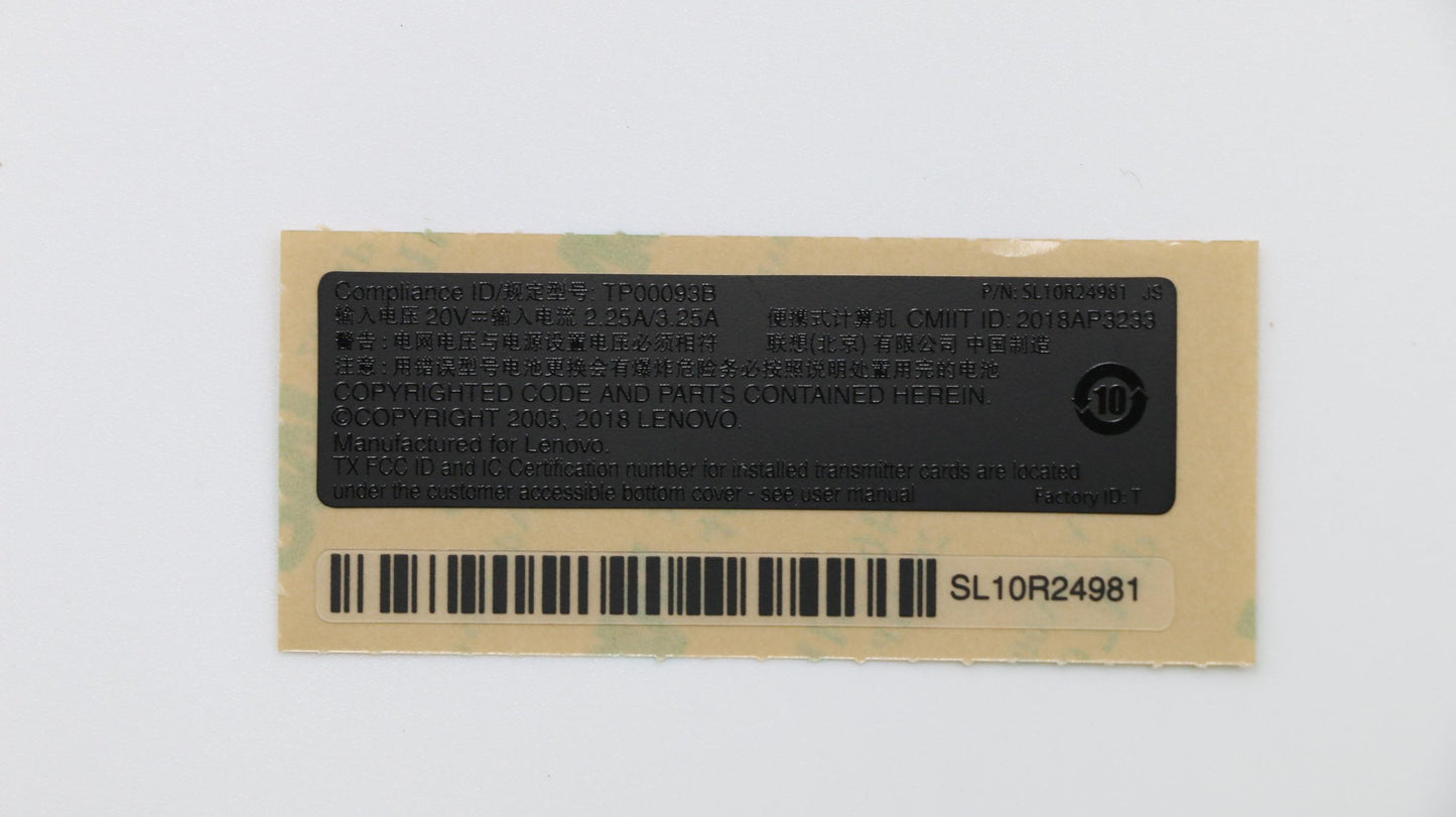 Lenovo Finn Amd Label Fru Kit Lipc - 02DL858