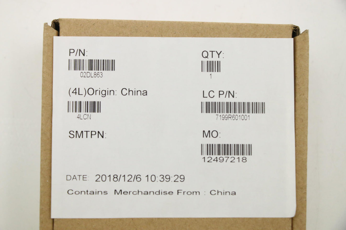 Lenovo Fr590 Label_Model_Name_Mylar - 02DL863