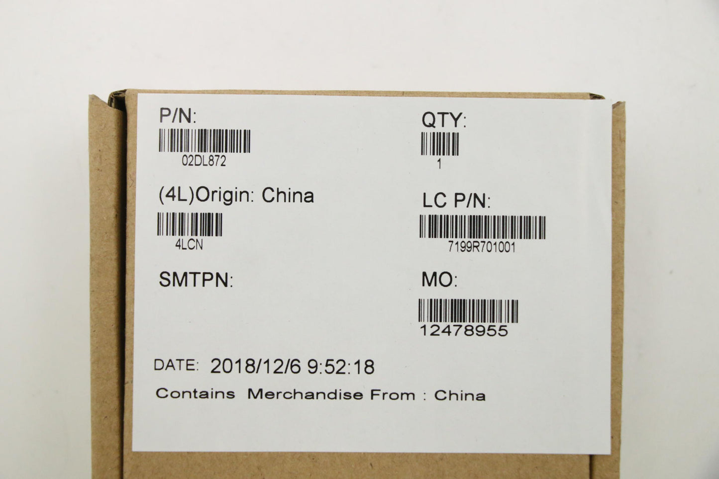 Lenovo Fr490 Label _Model_Name_Mylar - 02DL872
