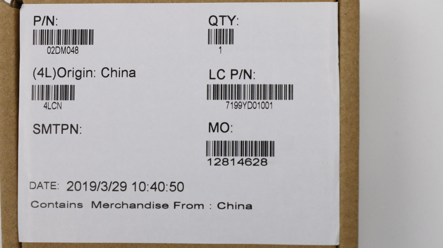 Lenovo Label Model_Name_Mylar - 02DM048