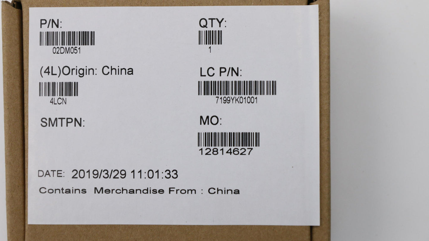 Lenovo Label Model_Name_Mylar - 02DM051