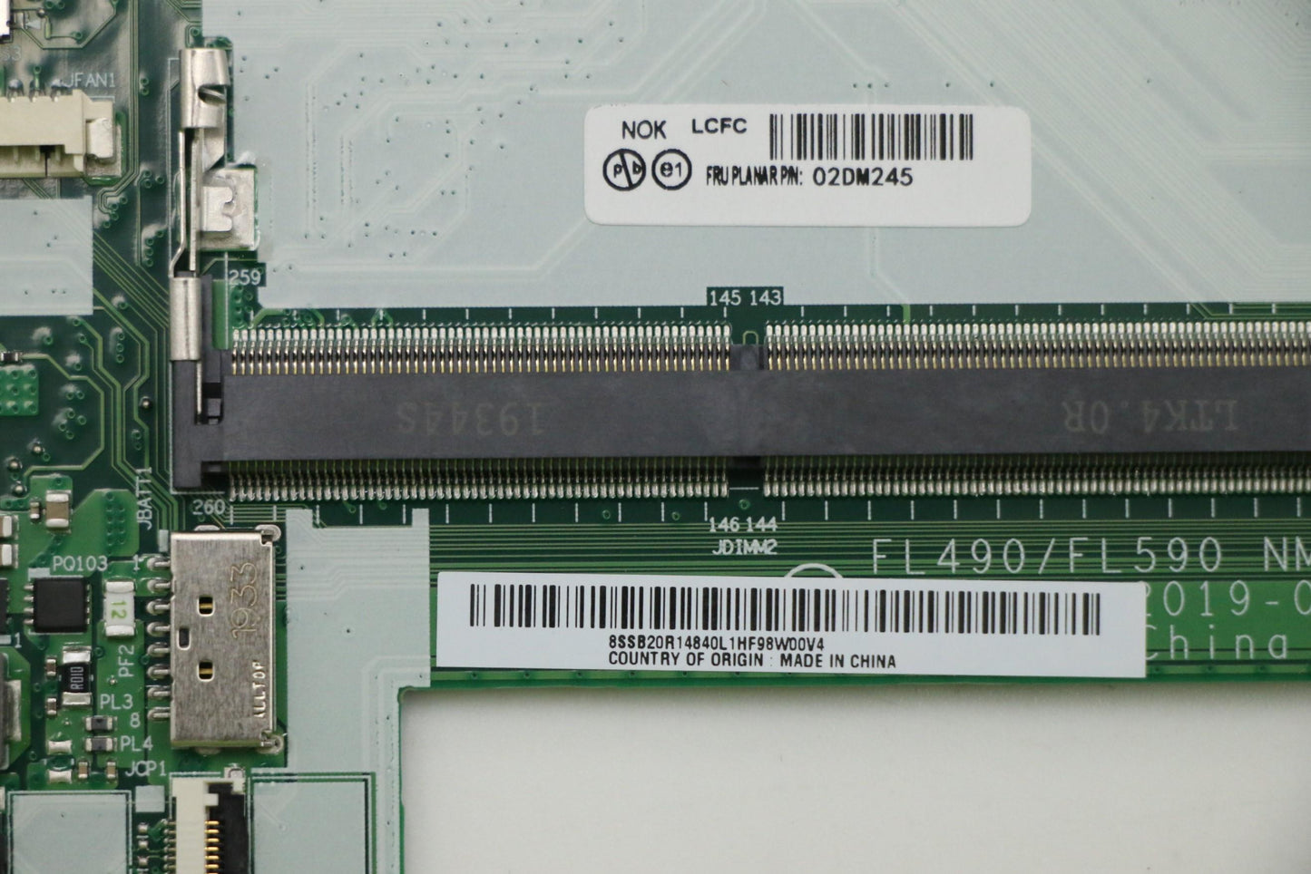 Lenovo Mb I7-8665U,Uma,Nok,Yt,Ytp,Dt2 - 02DM245