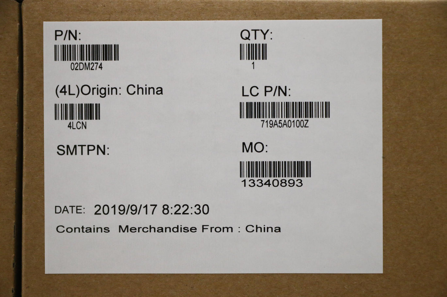 Lenovo Mb I7-8565U,Dis,2Gwin,Nt,Ytp,F - 02DM274