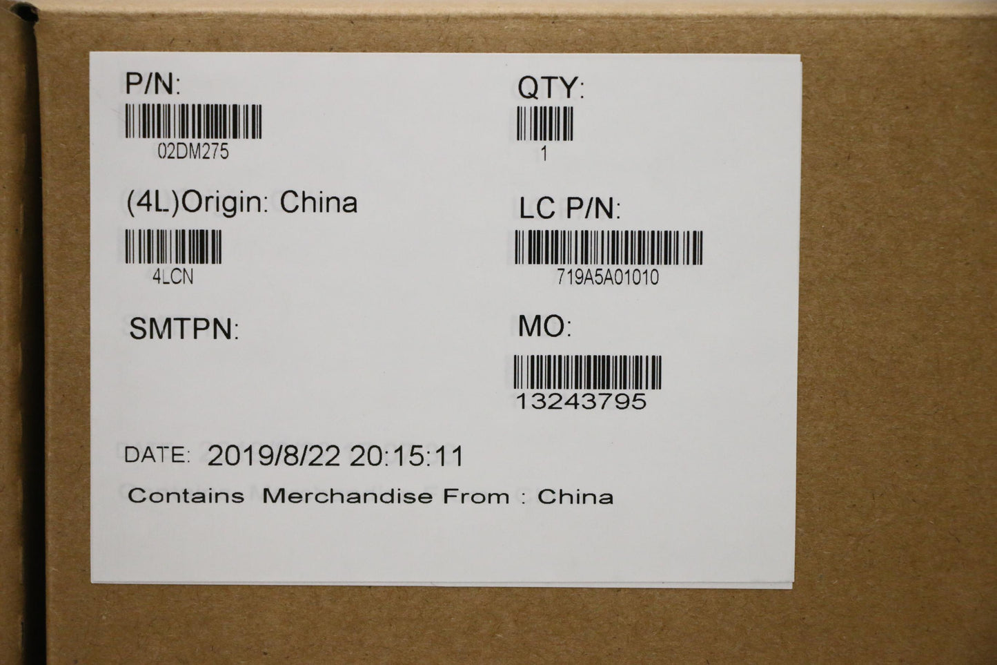 Lenovo Mb I7-8565U,Dis,2Gnok,Nt,Ytp,D - 02DM275