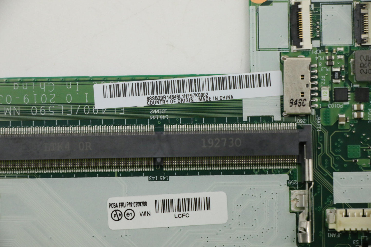 Lenovo Mb I5-8265U,Dis,2Gwin,Nt,Ytp,F - 02DM280
