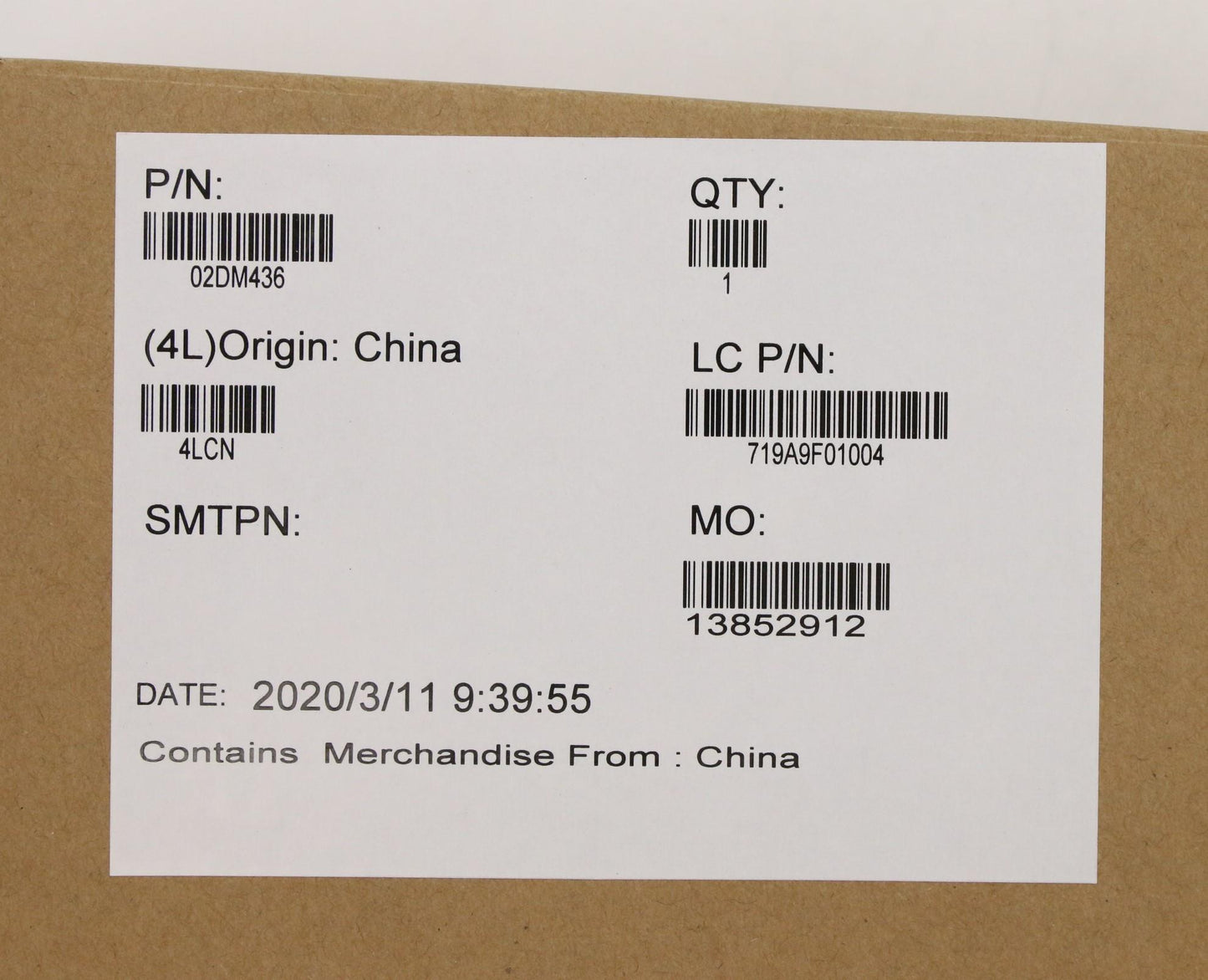 Lenovo Mb I5-9400H Vp 4Gb Nok Ya Yt D - 02DM436