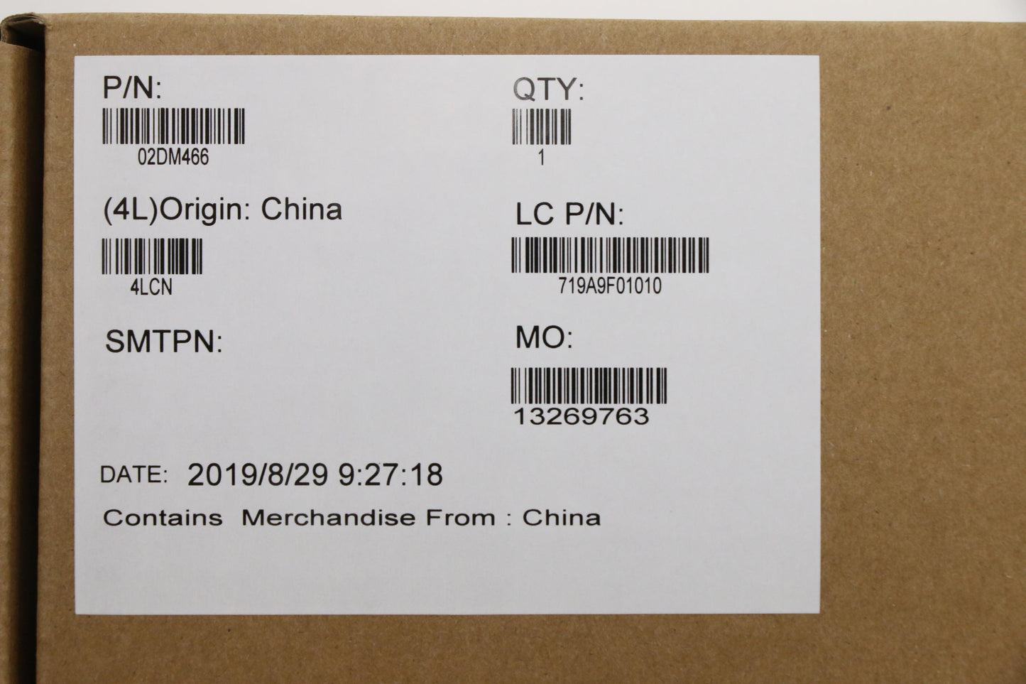 Lenovo Mb I7-9850H Vp 6Gb Nok Ya Yt D - 02DM466