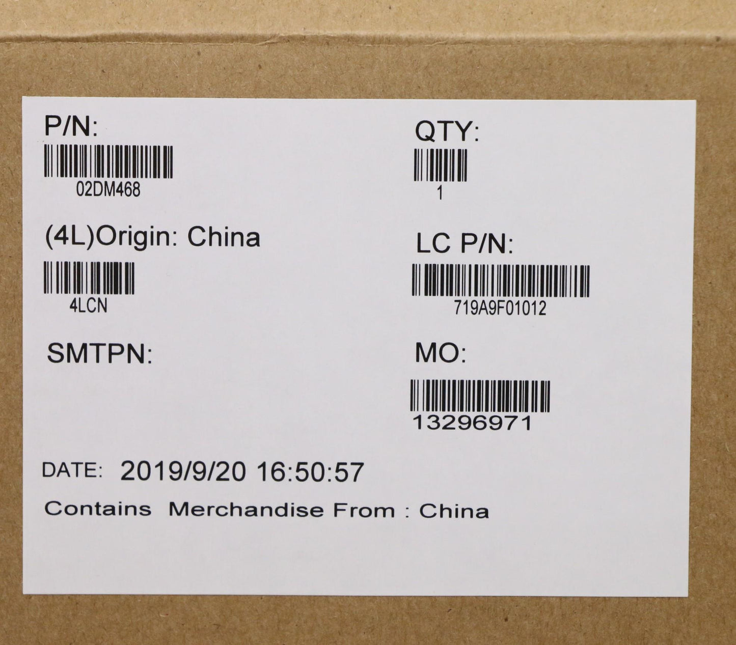 Lenovo Mb I7-9850H Vp 6Gb Nok Ya Yt F - 02DM468