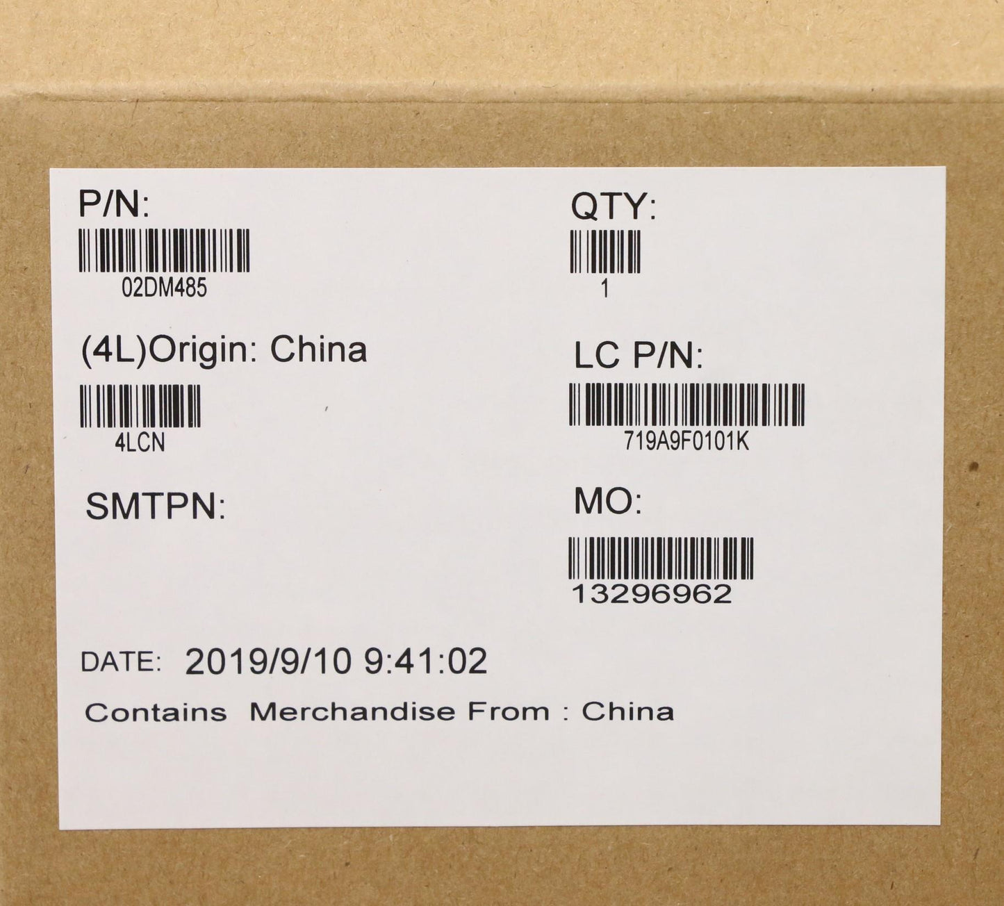 Lenovo Mb I9-9880H Vp 8Gb Nok Ya N-Tp - 02DM485