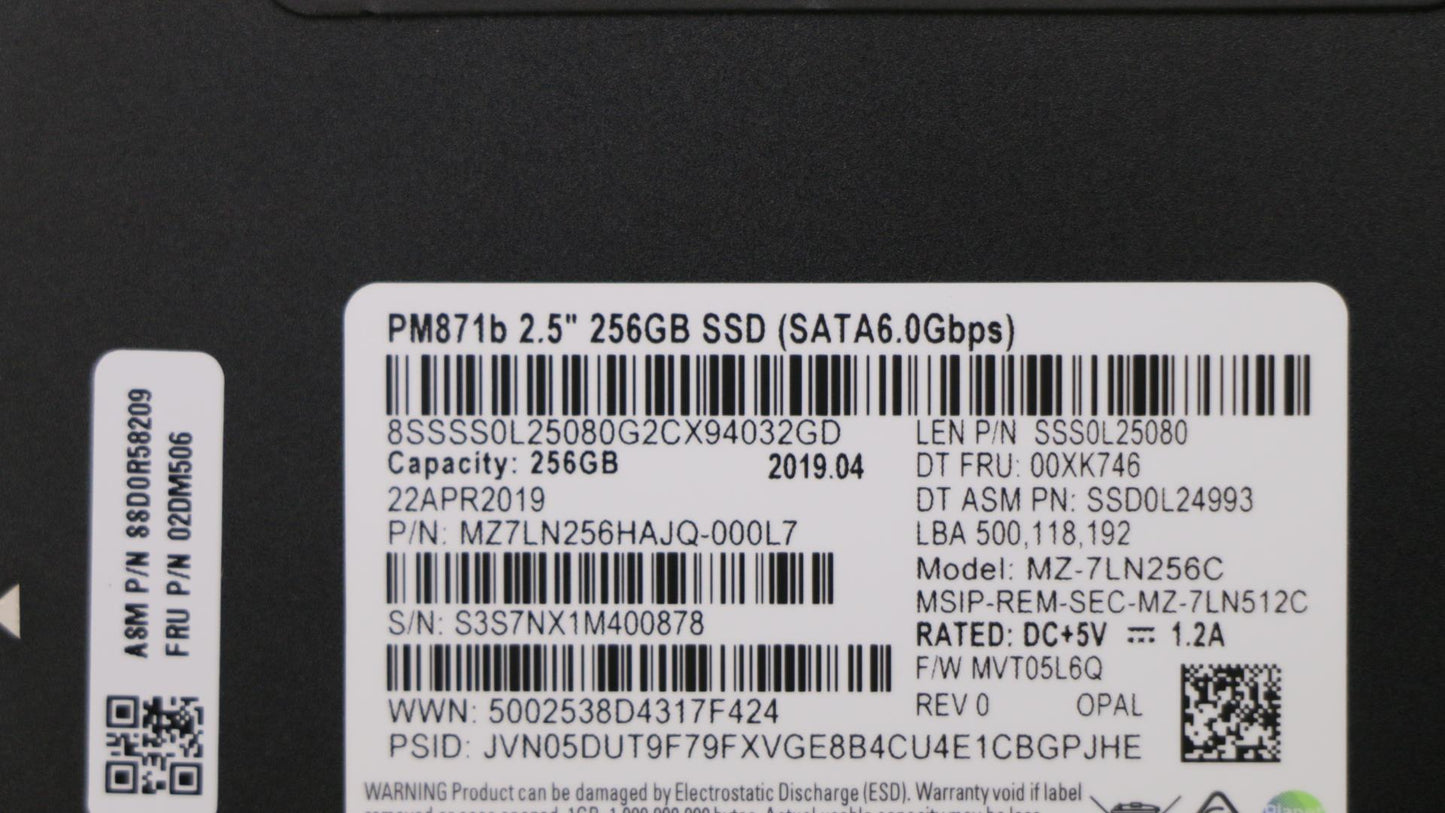 Lenovo Tary Asm Samsung Pm871B Tlc - 02DM506