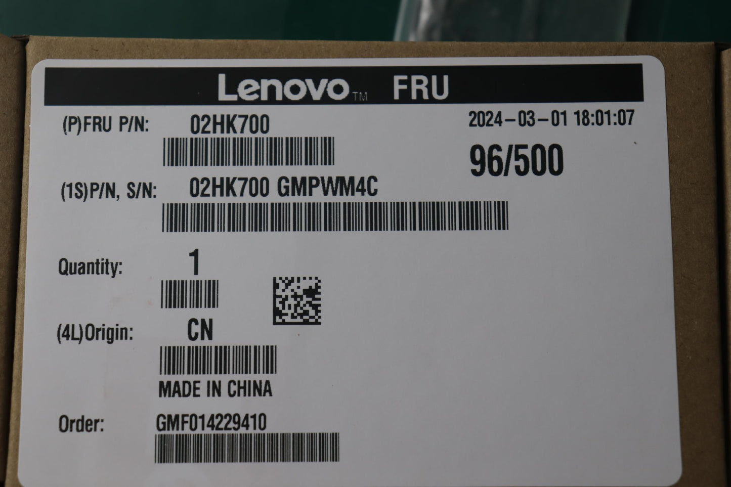 Lenovo (02HK700) Wireless Card, CMB LTN 8822CE M2