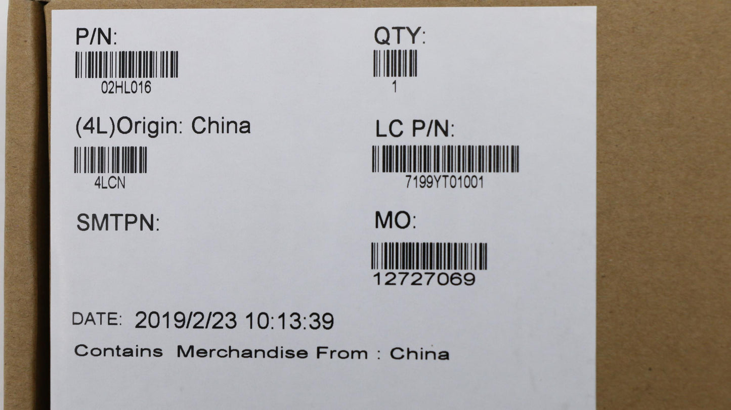 Lenovo Log Up Assy W/O Fpr - 02HL016