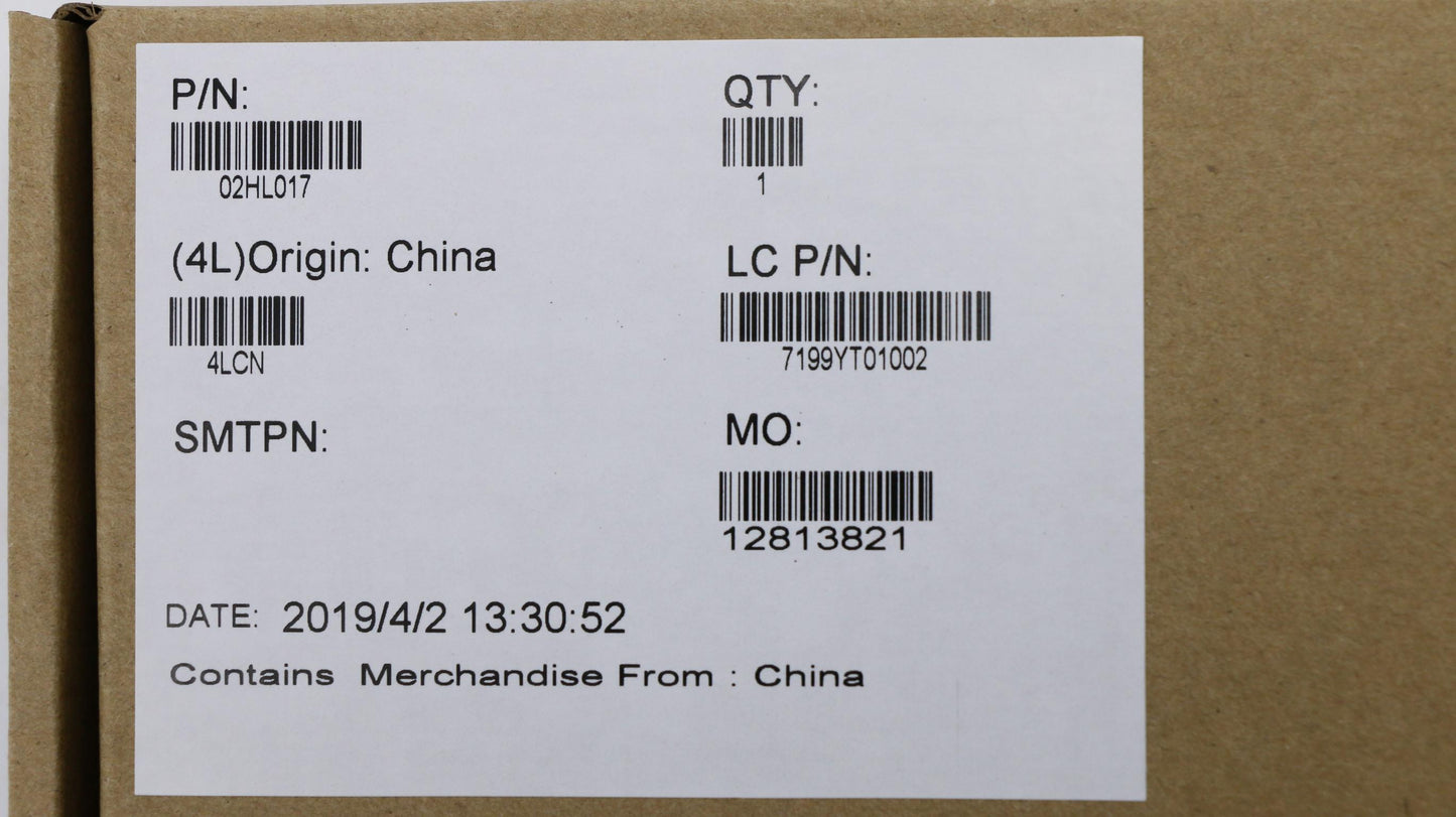Lenovo Log Up Assy W/Fpr - 02HL017
