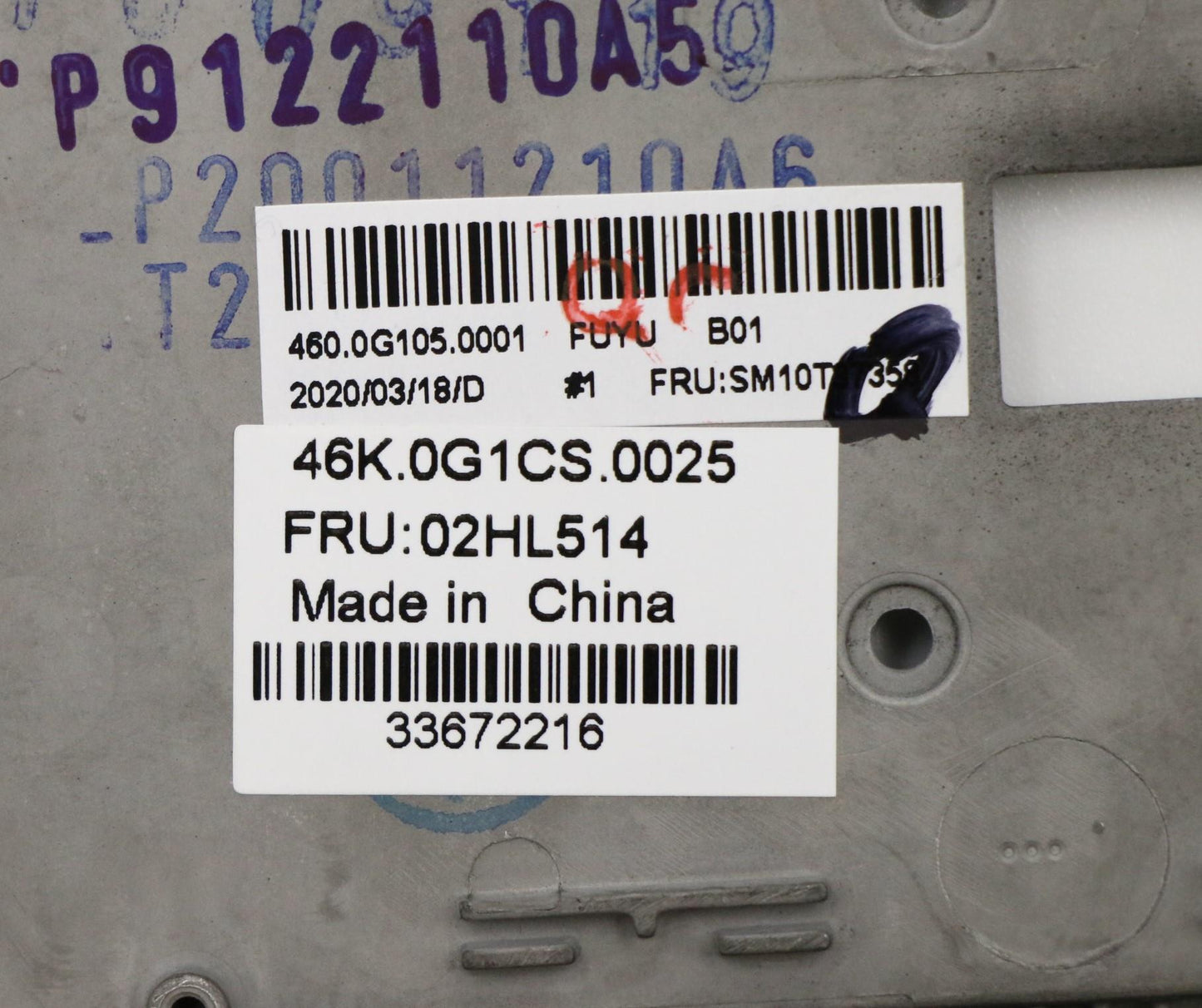 Lenovo Assembly C Cover Ww Spa Bk Chy - 02HL514