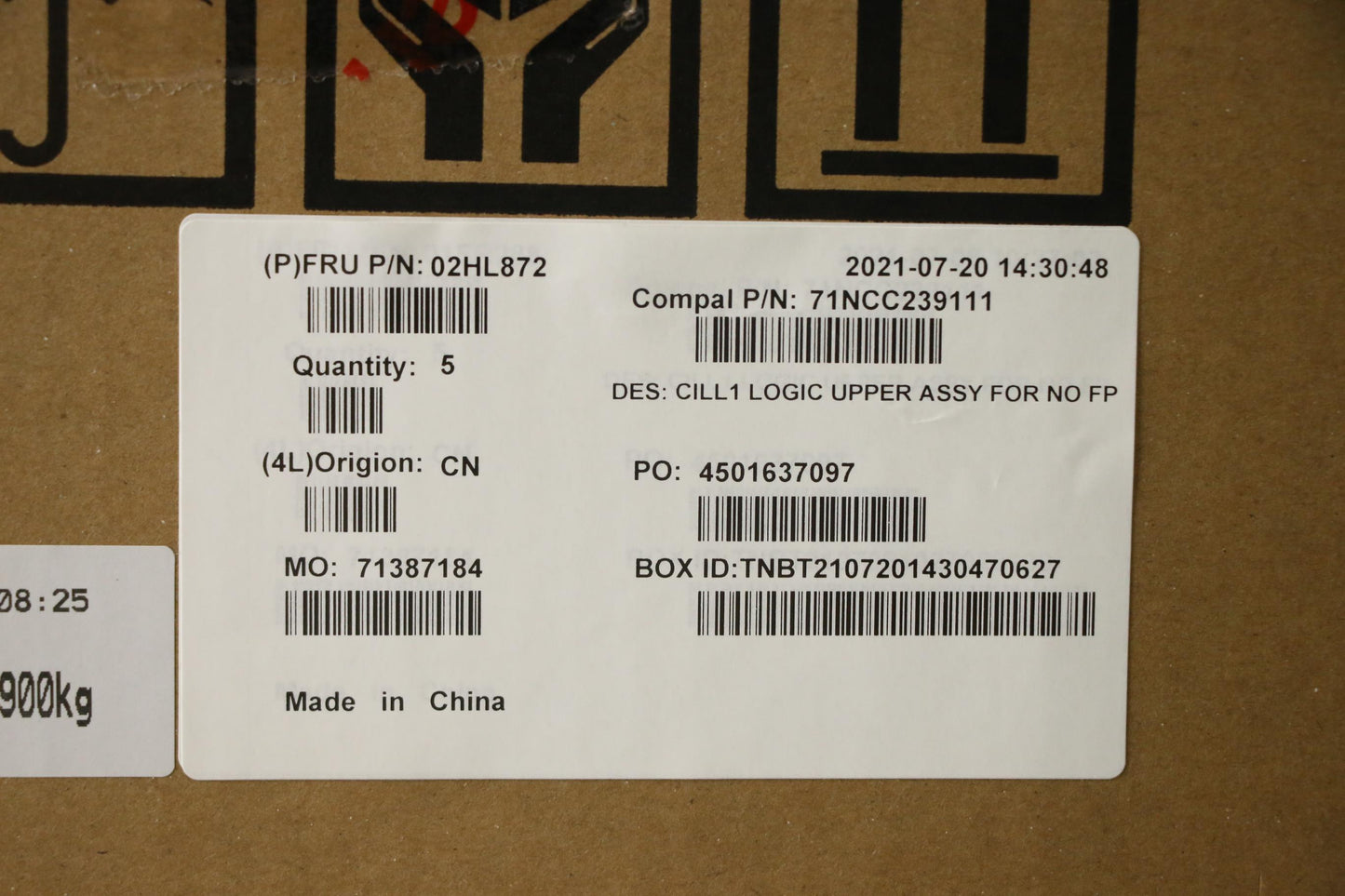 Lenovo Logic Upper Assy For No Fp Mos - 02HL872