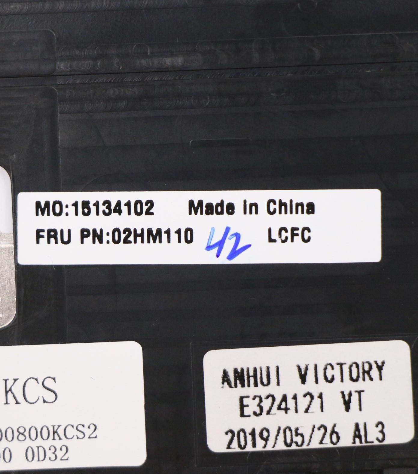 Lenovo Kbd Bezel Asm Tc Blk Bl Lt - 02HM110