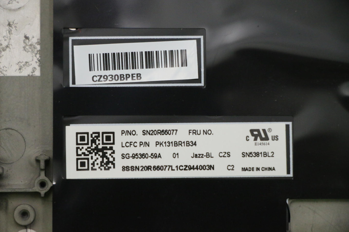 Lenovo Ft491 Log Up Assy W/Bl Kb Blk - 02HM206