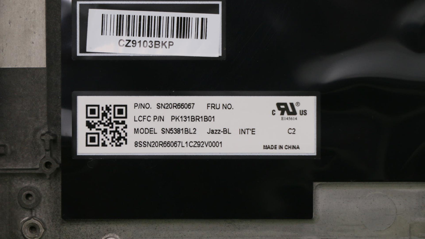 Lenovo Ft491 Log Up Assy W/Bl Kb Blk - 02HM210