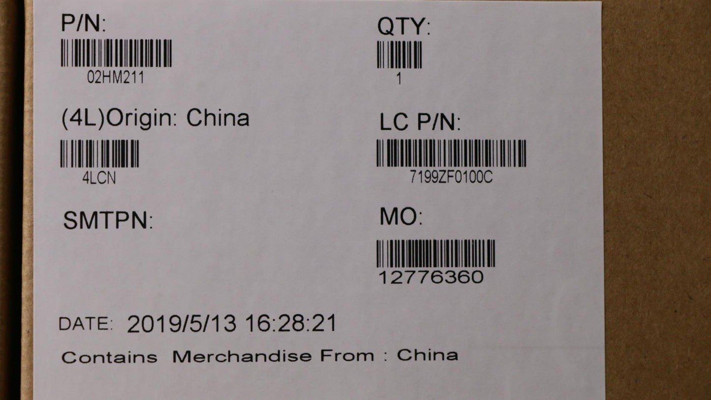 Lenovo Ft491 Log Up Assy W/Bl Kb Blk - 02HM211
