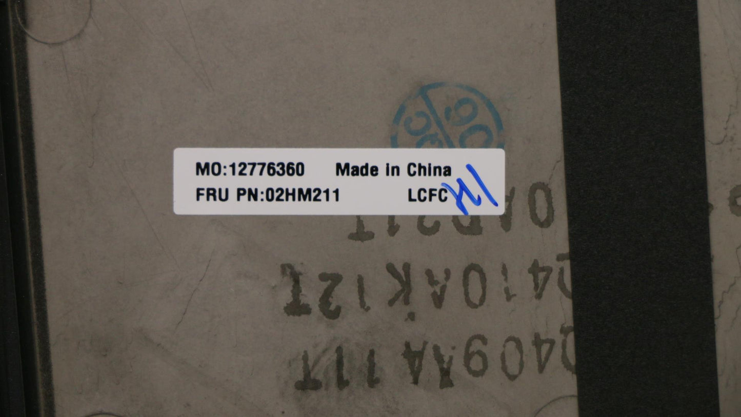 Lenovo Ft491 Log Up Assy W/Bl Kb Blk - 02HM211