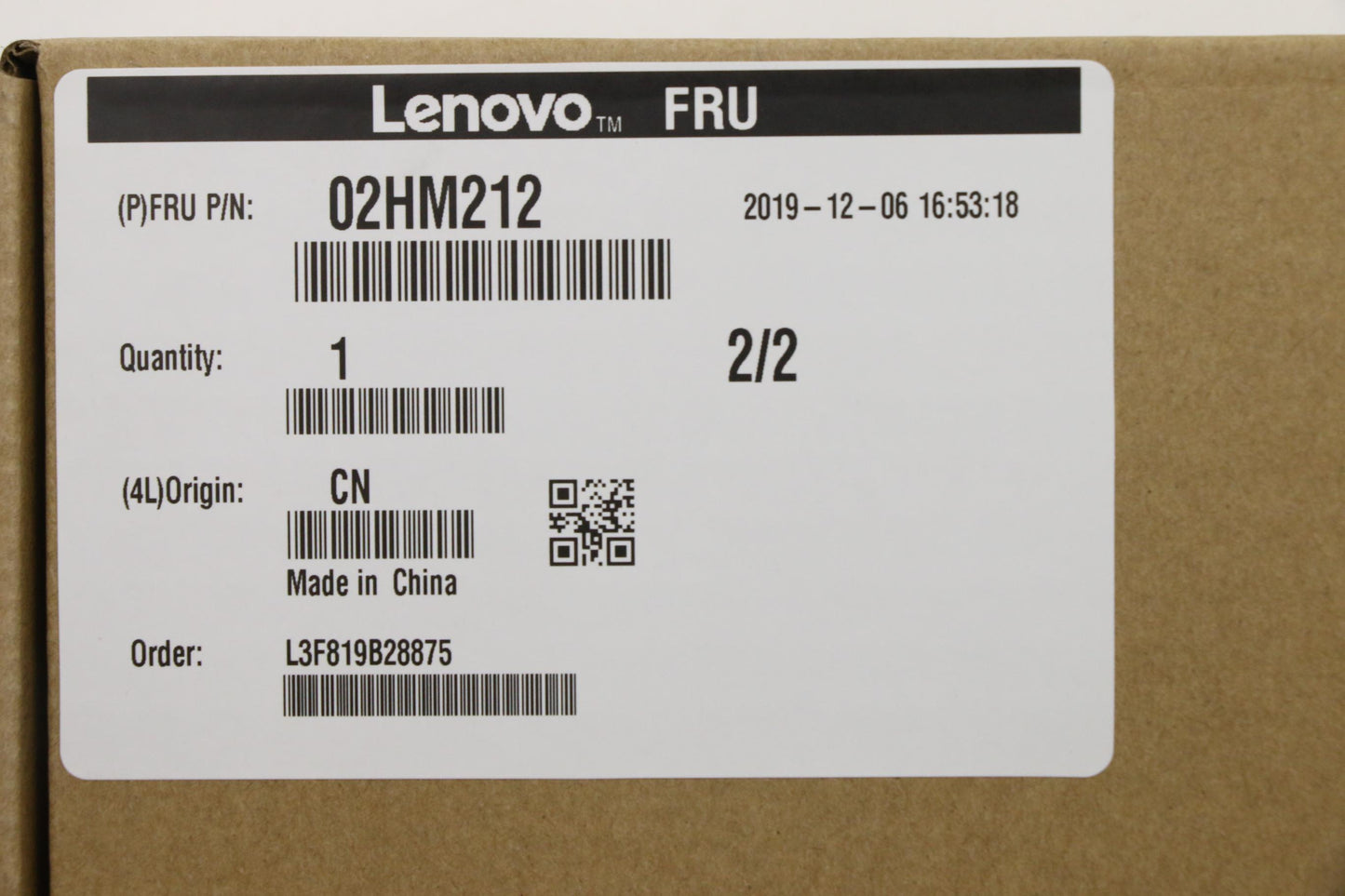 Lenovo Ft491 Log Up Assy W/Bl Kb Blk - 02HM212