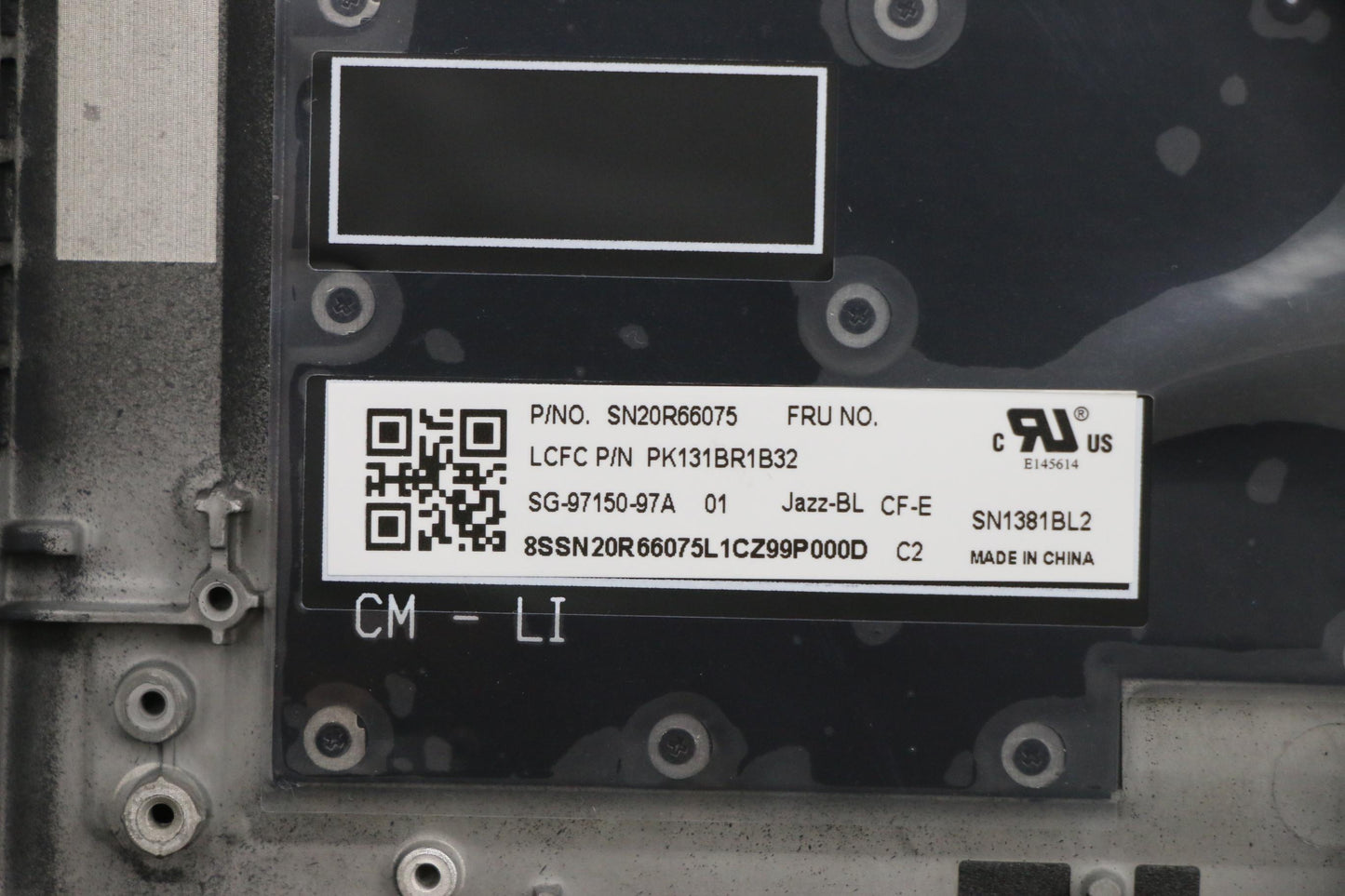 Lenovo Ft491 Log Up Assy W/Bl Kb Blk - 02HM212