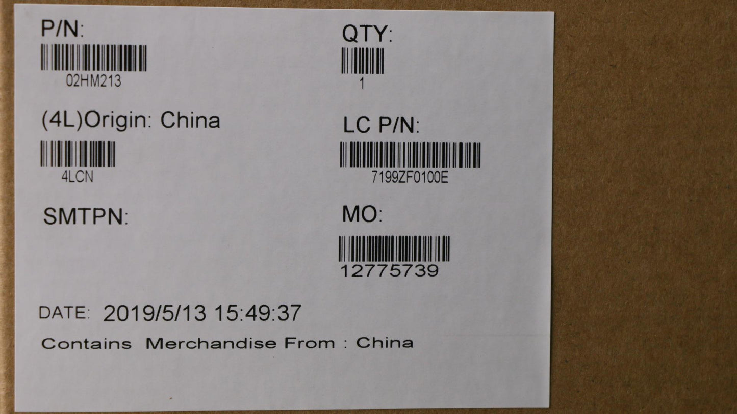 Lenovo Ft491 Log Up Assy W/Bl Kb Blk - 02HM213