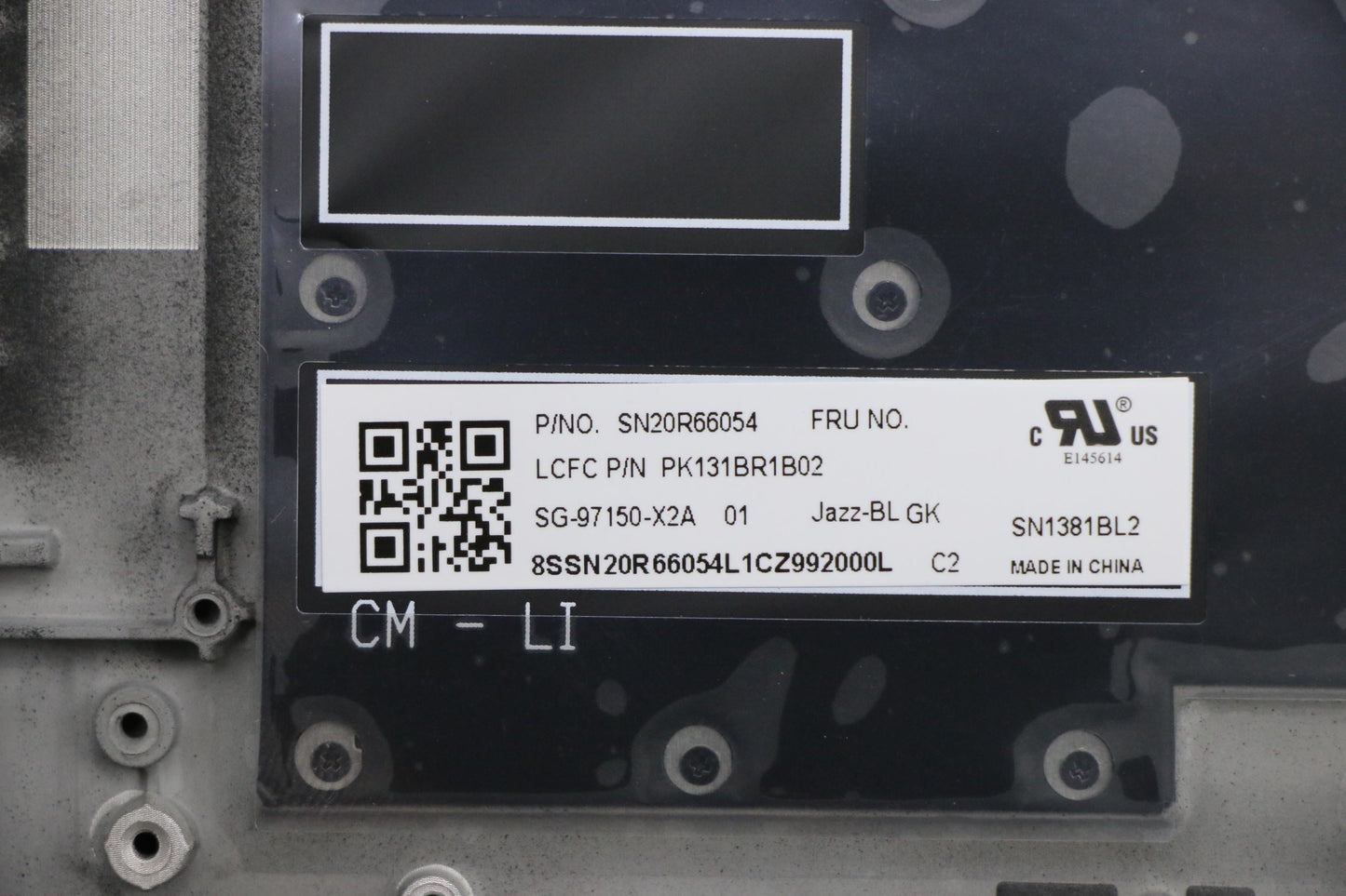 Lenovo Ft491 Log Up Assy W/Bl Kb Blk - 02HM214
