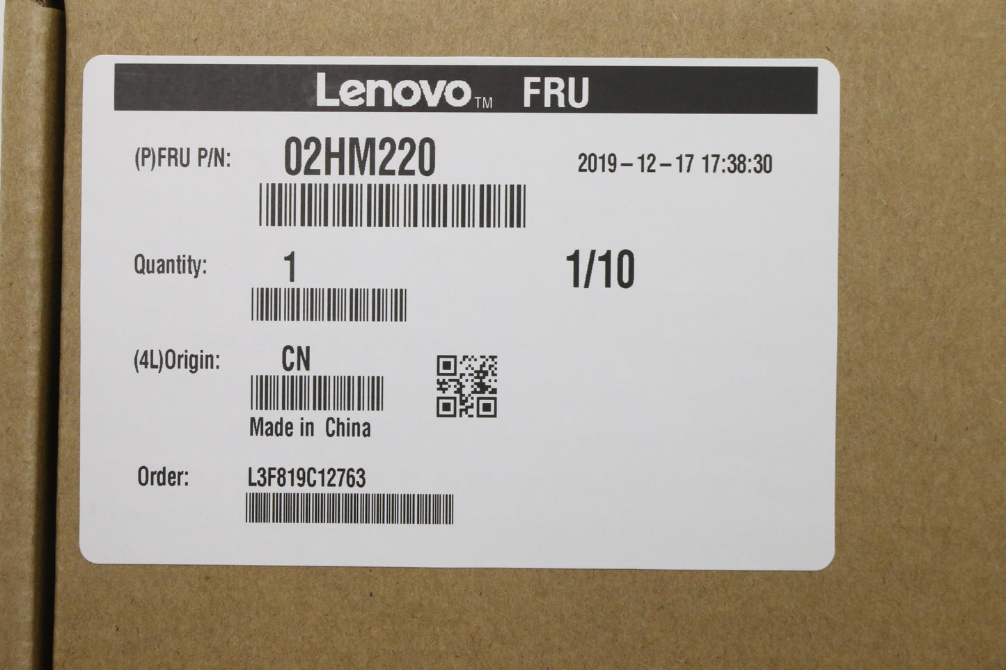 Lenovo Ft491 Log Up Assy W/Bl Kb Blk - 02HM220