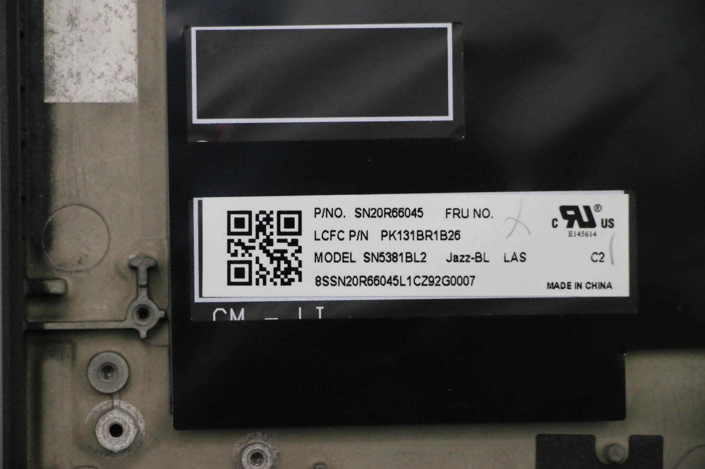 Lenovo Ft491 Log Up Assy W/Bl Kb Blk - 02HM222