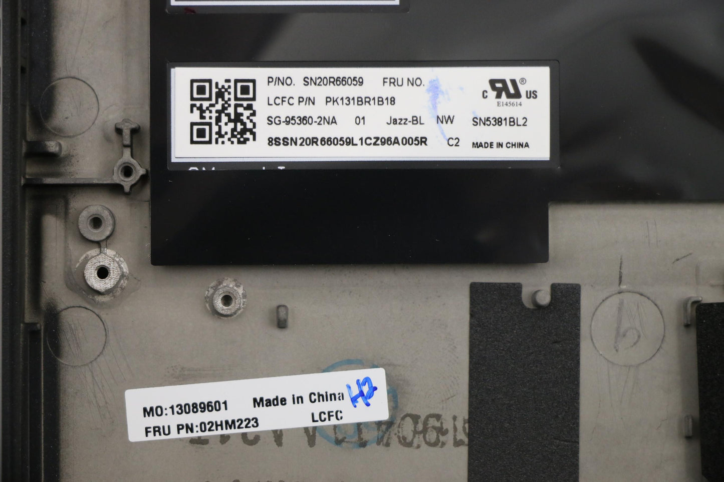 Lenovo Ft491 Log Up Assy W/Bl Kb Blk - 02HM223